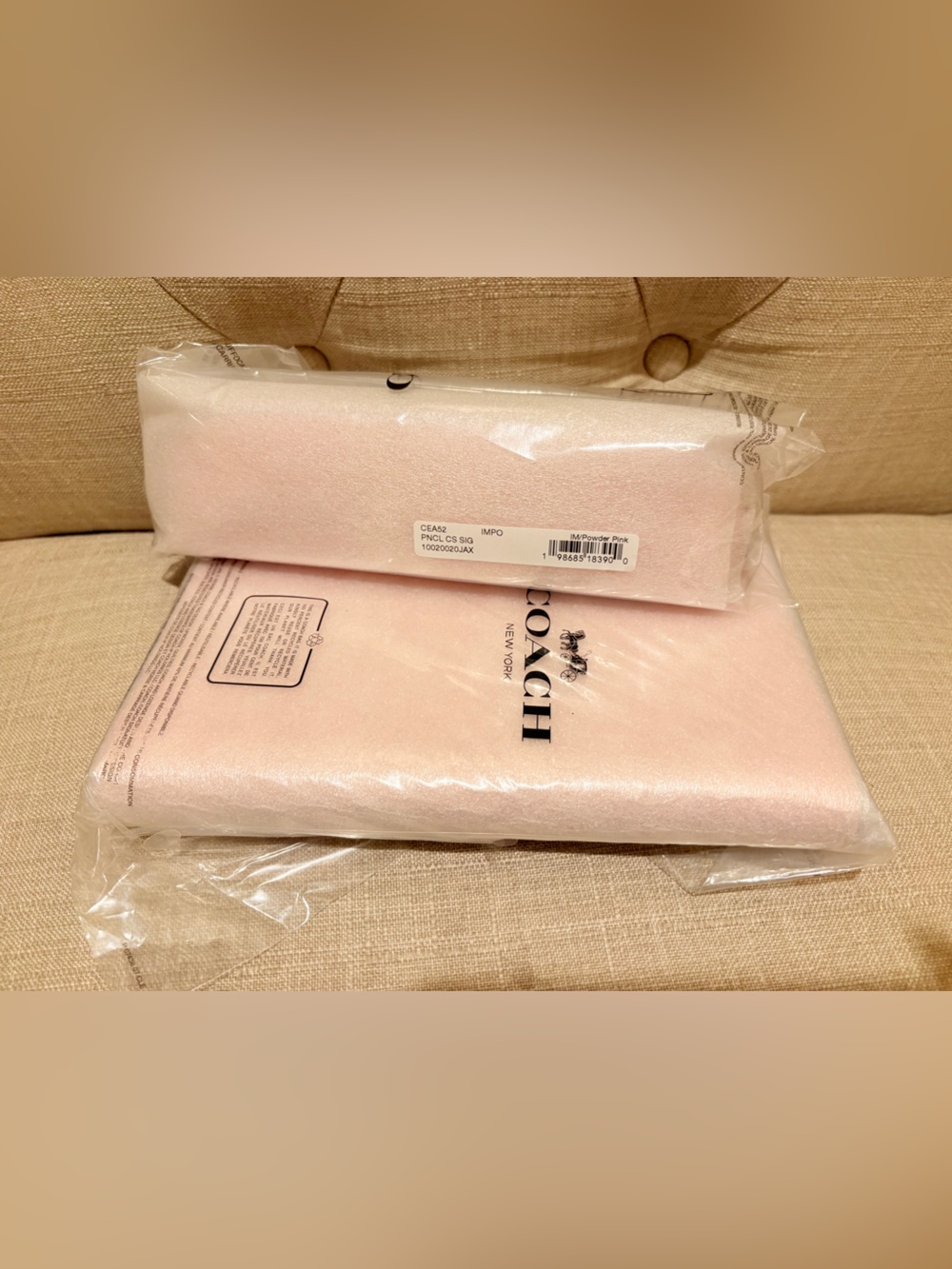 Coach Powder Pink Signature notebook and pencil case. - Picture 5 of 5